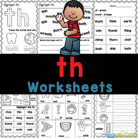 These free th- digraph worksheets are a great way for children to...