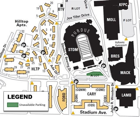 Purdue Football Parking Map - Map Of Manhattan