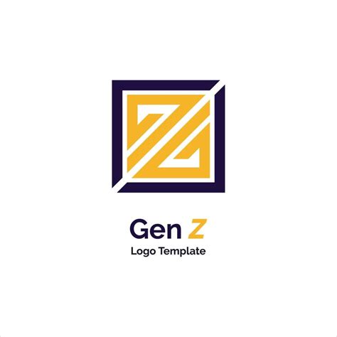 Z GenZ logo design template vector for brand or company and other ...