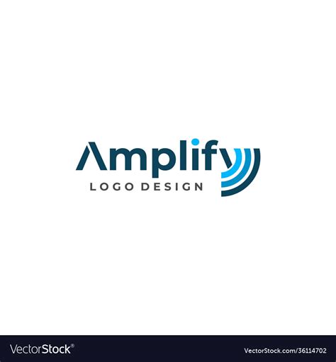 Amplify logo Royalty Free Vector Image - VectorStock