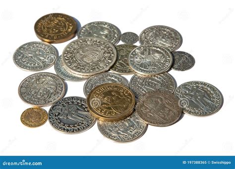 Medieval coins collection stock image. Image of century - 197388365