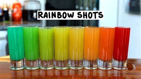 Rainbow Shots | Recipe | Party drinks alcohol, Tipsy bartender, Rainbow ...