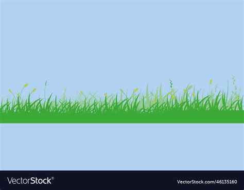 Green grass meadow border pattern Royalty Free Vector Image