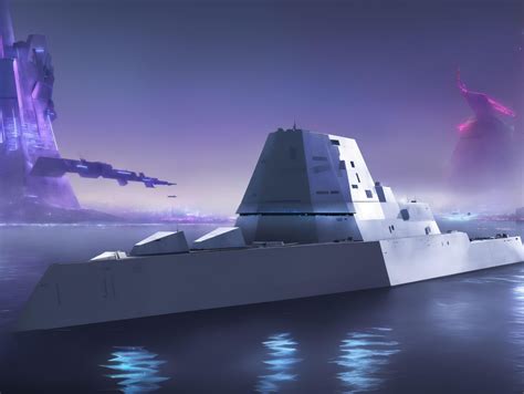 A friend at work loves the Zumwalt class destroyer, so I trained a new ...