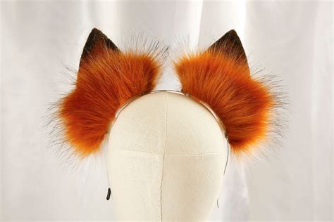 Red Wolf Ears and Tail Cosplay Wolf Tail Wolf Ears Dance Party - Etsy