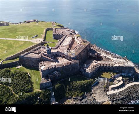 Aerial view of El Morro fort in San Juan, Puerto Rico Stock Photo - Alamy