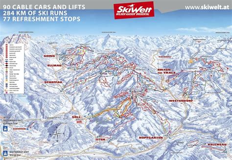 Westendorf Piste Map | Ski Area Map Westendorf, SkiWelt - Mychaletfinder