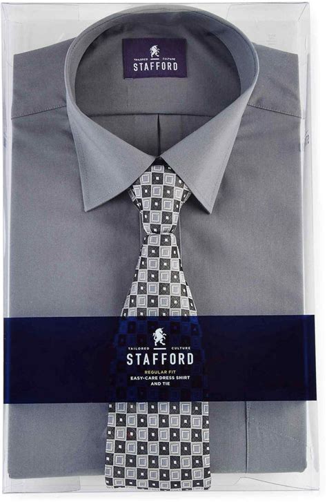 Stafford Stafford Easy Care Dress Shirt Tie Set Big Tall, $60 | jcpenney | Lookastic