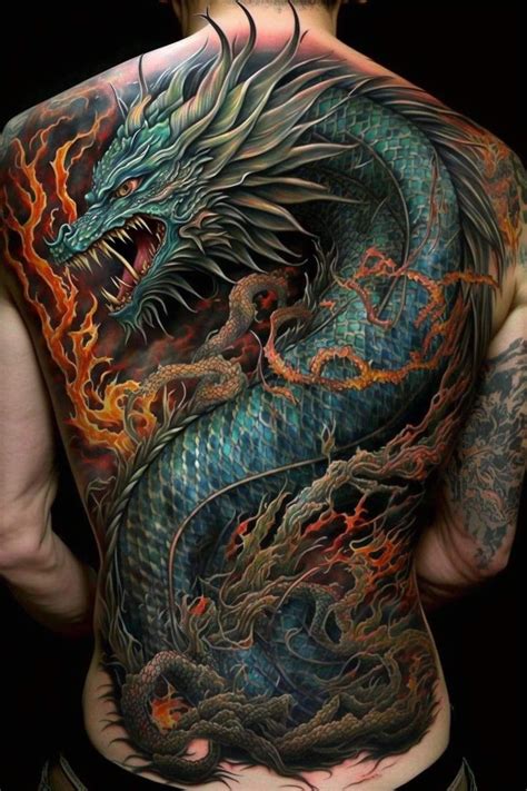 Dragon Tattoo Full Back, Dragon Tattoo Shoulder, Dragon Tattoo Sketch, Dragon Tattoo Arm ...