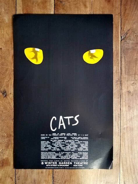 Cats The Musical Original Poster Winter Garden Theater | Etsy