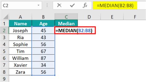 MEDIAN in Excel (Formula, Example) | How to use MEDIAN Function?