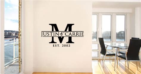 Monogram 10 Wall Decal | DecalMyWall.com