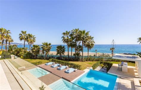 Exceptional beach front villa for sale on the prestigious Golden Mile, Marbella, enjoying ...