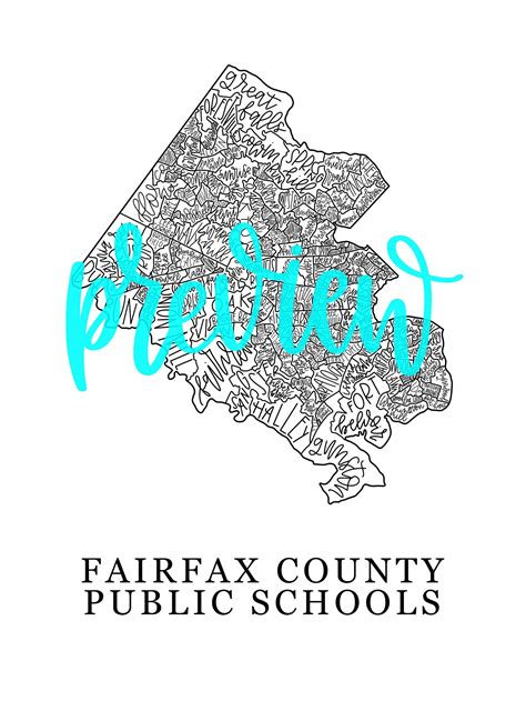 Fairfax County Public Elementary Schools Map - Etsy