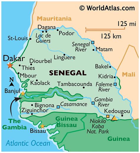 Mapas de Senegal - Atlas del Mundo