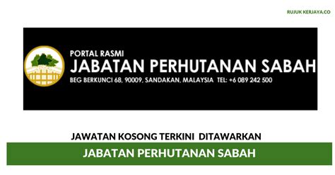 Jabatan Perhutanan Sabah • Kerja Kosong Kerajaan