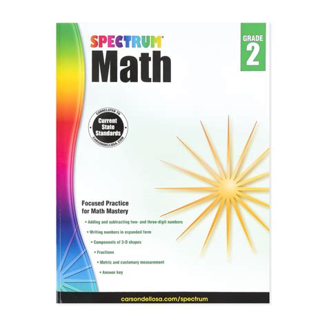 Spectrum, Math Workbook, Paperback, 160 Pages, Grade 2 | Mardel | 9781483808703