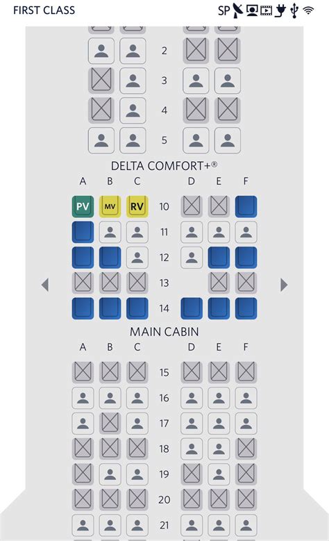 Delta Plane Seat Map - Zarla Kathryne