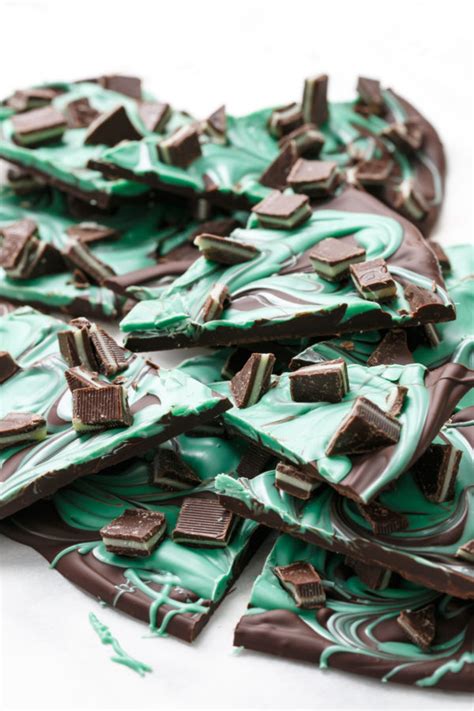 Mint Chocolate Swirl Bark | Love and Olive Oil