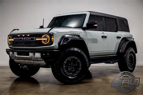 2022 Ford Bronco Raptor 1200 Miles Cactus Gray Convertible Twin Turbo ...