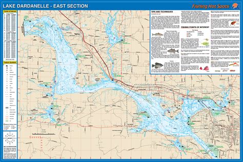 Lake Dardanelle Fishing Map