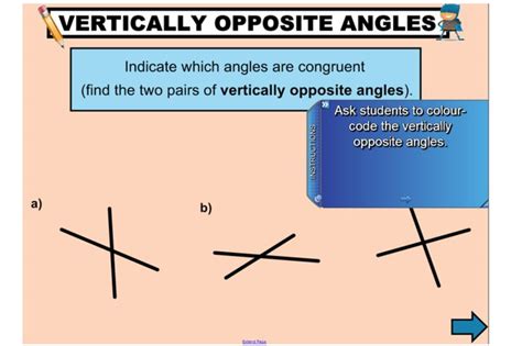 Investigate vertically opposite angles with this fantastic IWB lesson ...