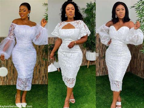 Best Short White Lace Gown Styles in 2023 and 2024 - Kaybee Fashion Styles