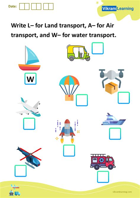 Download write l– for land transport, a– for air transport, and w– for water transport ...