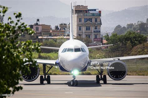 Indigo Airbus A320neo aircraft as seen on the runway and taxiway ...