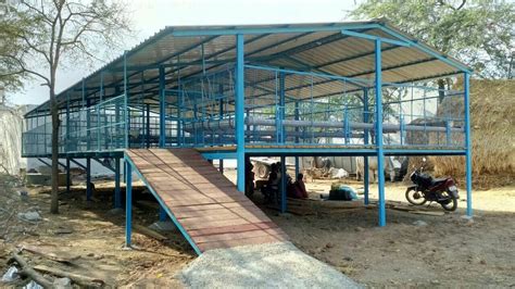 Prefabricated Goat Sheep Wooden Slated Flooring Roofing Structure Shed at Rs 520/square feet ...