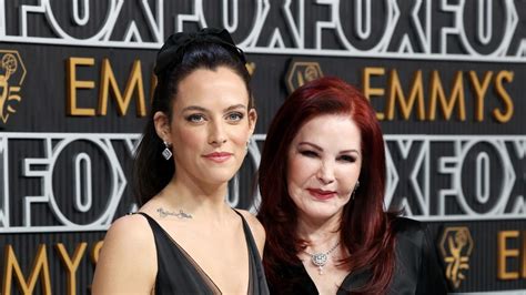 Riley Keough and Priscilla Presley Matched in Black at the Emmys Together