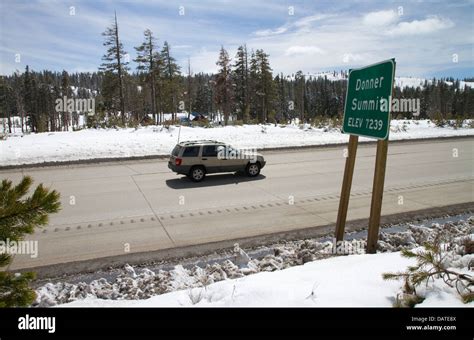 Donner Pass summit on Interstate 80, California, USA Stock Photo - Alamy