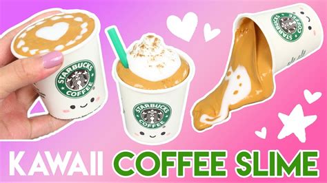 How to Make Kawaii Coffee Slime with REAL Coffee (No Borax)! - YouTube