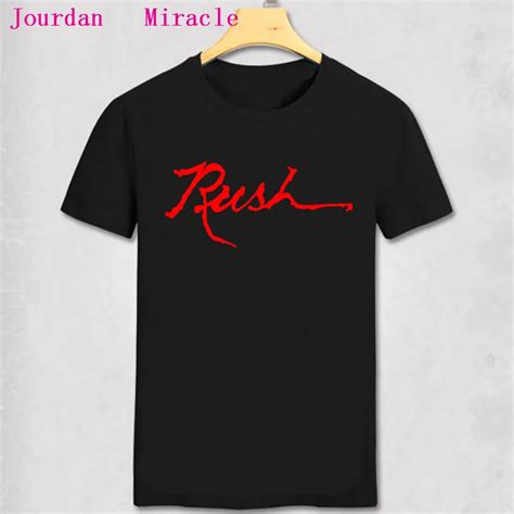 RUSH Logo Print Black T Shirt New Official Band Merch Album Art Design Rush T Shirt Classic Rush ...