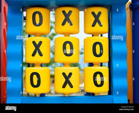 x and o game in childrens playground Stock Photo - Alamy