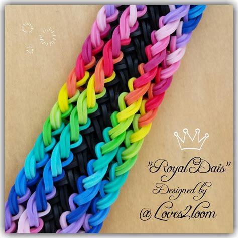 New "Royal Dais" Rainbow Loom Bracelet/ How To | Rainbow loom bracelets easy, Rainbow loom ...