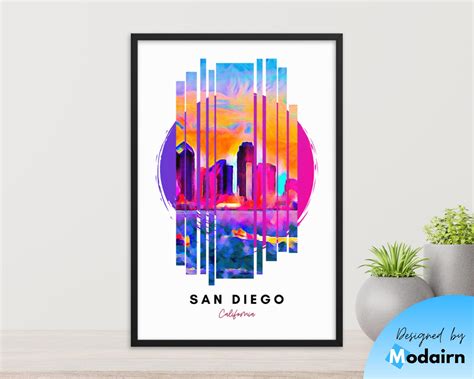 San Diego Poster San Diego Wall Art San Diego Art Print | Etsy