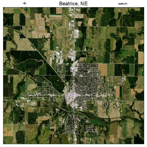 Aerial Photography Map of Beatrice, NE Nebraska