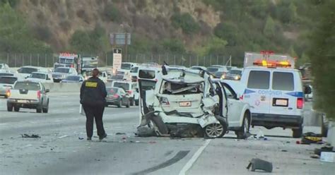 1 Killed In 2-Car Crash On Northbound 405 Freeway In Sepulveda Pass ...