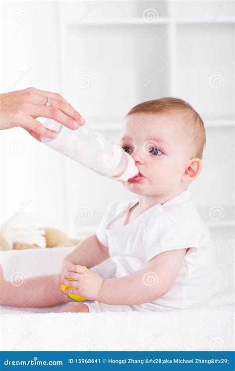 Baby Drinking Milk Stock Image - Image: 15968641