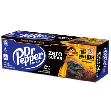 Dr Pepper Dark Berry Zero Sugar Soda Cans, 12 pk / 12 fl oz - Kroger