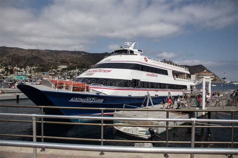 Catalina Fyler Ferry Boat Avalon Harbor on Catalina Island Editorial ...