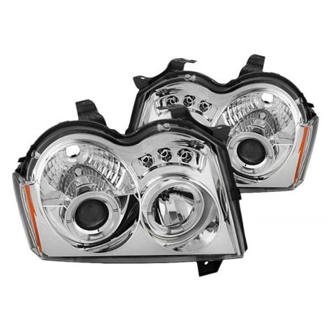 Spyder® - Jeep Grand Cherokee 2005 Chrome Halo Projector Headlights with Parking LEDs