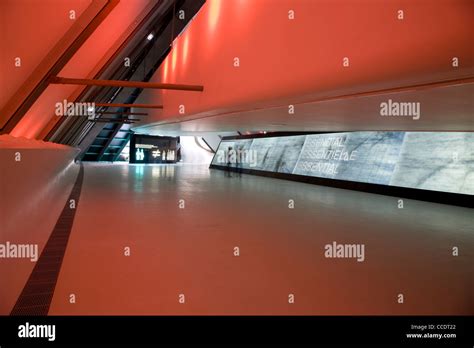 ZARAGOZA BRIDGE PAVILION DAYTIME INTERIOR OF THE BRIDGE PAVILION AT THE ZARAGOZA EXPO 2008 Stock ...