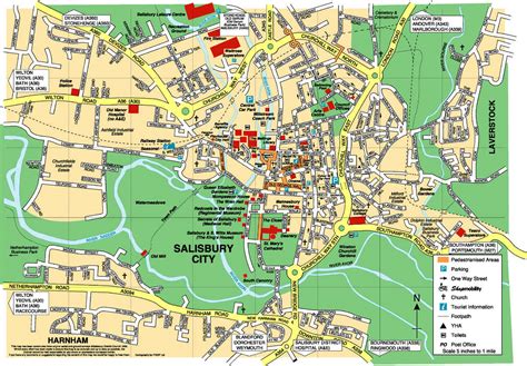 Salisbury City Map - Salisbury City United Kingdom • mappery