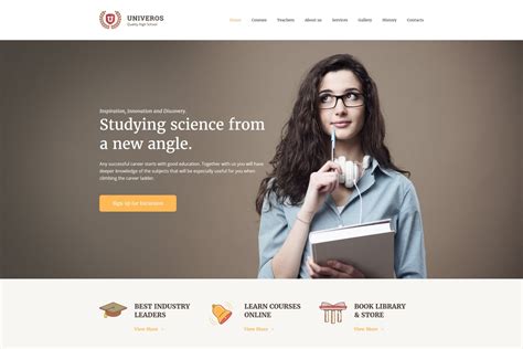 High School Website Design for University or College - MotoCMS