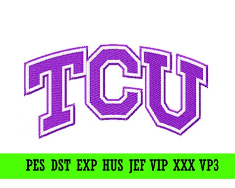 Texas Christian University logo machine embroidery design – SVG Shop