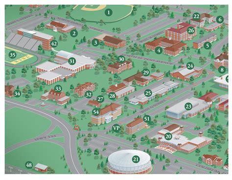 City & College Campus Map Illustration & Design