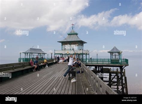 Fishing from Clevedon pier a grade 1 listed structure in Clevedon ...