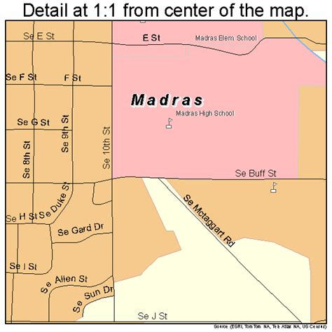 Madras Oregon Street Map 4145250